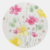 bloem ronde sticker (Voorkant)
