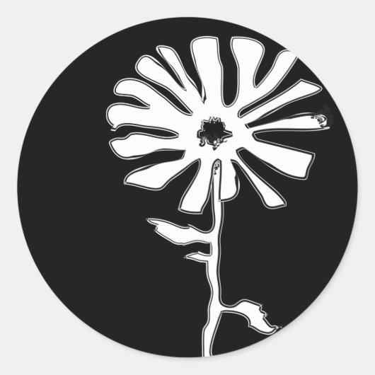 bloem ronde sticker (Voorkant)