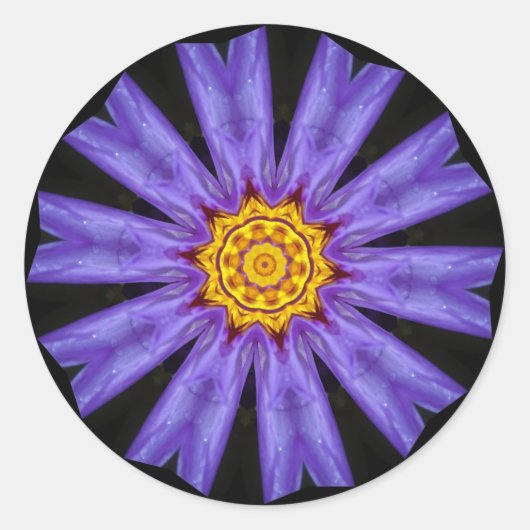Bloem Ronde Sticker (Voorkant)