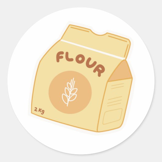 Bloem Ronde Sticker (Voorkant)