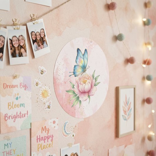 Bloem Ronde Sticker