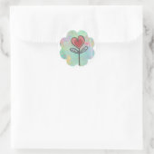 Bloem Ronde Sticker (Tas)