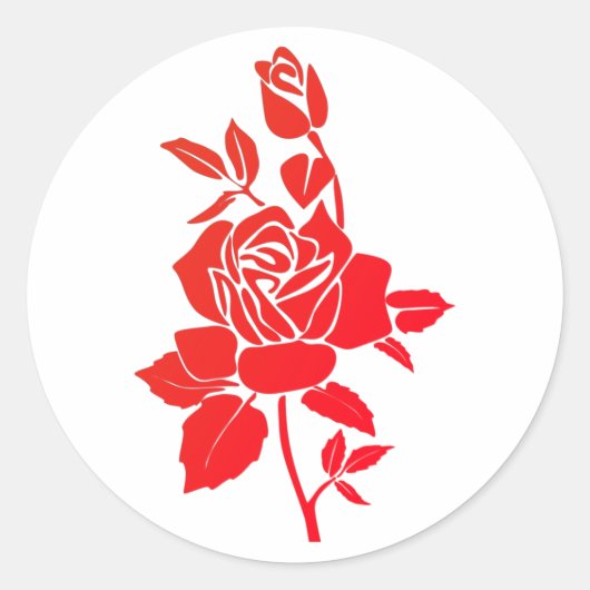 Bloem Ronde Sticker (Voorkant)