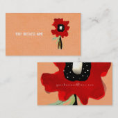 Bloem rood oranje visitekaartje (Voorkant / Achterkant)