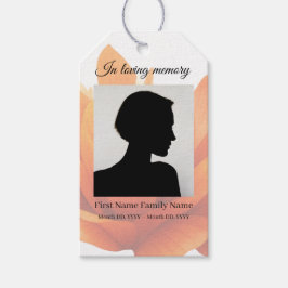 Bloem rouw lint labels cadeaulabel