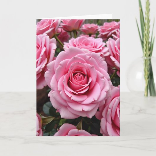 Bloem Roze Bloei Kunstkaart Kaart (Voorkant)