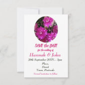 Bloem Roze Bloemen Foto Bewaar de Datum Save The Date (Voorkant)