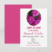 Bloem Roze Bloemen Foto Bewaar de Datum Save The Date (Voorkant / Achterkant)