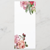 Bloem Roze Bloesem Zeshoekige Eettafel Selectie Menu (Achterkant)