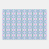 Bloem Roze Dames Golf Patroon Inpakpapier Vel (Voorkant)