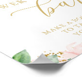 Bloem-, roze- en goudplatenbast, Vrijgezellenfeest Poster (Hoek)