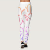Bloem: roze en sinaasappel leggings (Achterkant)