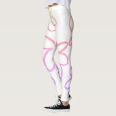 Bloem: roze en sinaasappel leggings (Links)
