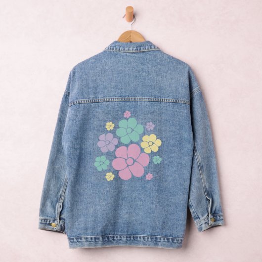 Bloem - roze, geel, Paars en groen Denim Jacket (Hangar)