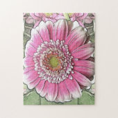 Bloem - Roze Gerbera Daisy Legpuzzel (Verticaal)