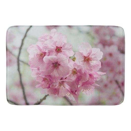 Bloem Roze Kersenbloesem Fotografie Badmat (Voorkant)