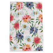 Bloem Roze Lente Boho Goud Bloem Wilde Bloem Medium Cadeauzakje (Achterkant)