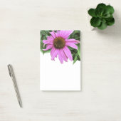 Bloem roze paarse daisy coneflower blad achtergron post-it® notes (Kantoor)