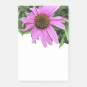 Bloem roze paarse daisy coneflower blad achtergron post-it® notes (Voorkant)