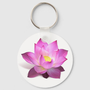 Bloem Roze & Paarse Lotus Bloem - Zen Sleutelhanger