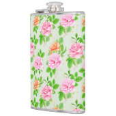 Bloem Roze Rozen Patroon-23670 Heupfles (Links)