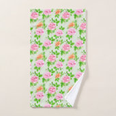 Bloem Roze Rozen Patroon Bad Handdoek (Handdoek)