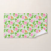Bloem Roze Rozen Patroon Bad Handdoek (Handdoek)