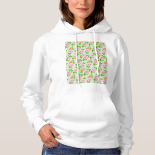 Bloem Roze Rozen Patroon Hoodie