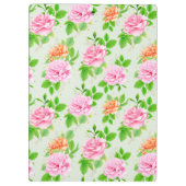 Bloem Roze Rozen Patroon Klembord (Achterkant)