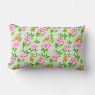 Bloem Roze Rozen Patroon Kussen