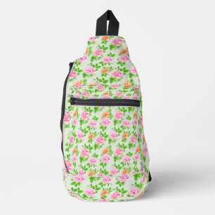 Bloem Roze Rozen Patroon Sling Bag
