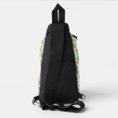 Bloem Roze Rozen Patroon Sling Bag (Achterkant)
