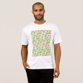 Bloem Roze Rozen Patroon T-shirt (Voorkant volledig)