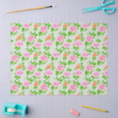 Bloem Roze Rozen Patroon Tissuepapier (Craft)