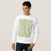 Bloem Roze Rozen Patroon Trui (Voorkant volledig)