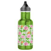 Bloem Roze Rozen Patroon Waterfles (Rechts)