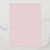 Bloem Roze Strik Doop Folie Uitnodiging (Achterkant)