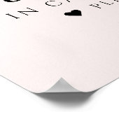 Bloem Roze Te Trouwen Trouwsign Poster (Hoek)