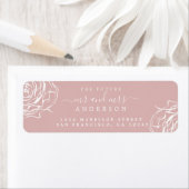 Bloem Roze Toekomst Meneer Mevrouw Trouw Retouradr Etiket (Insitu)