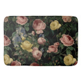 bloem-Rozen en Iris Pattern-Dark Dreams Badmat (Voorkant)