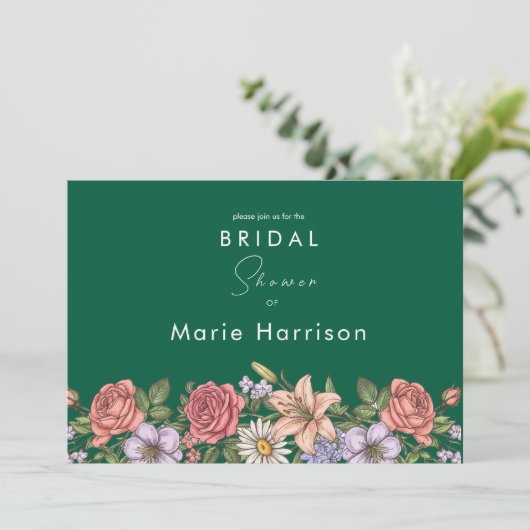 Bloem RSVP-kaart Kaart (Staand voorkant)