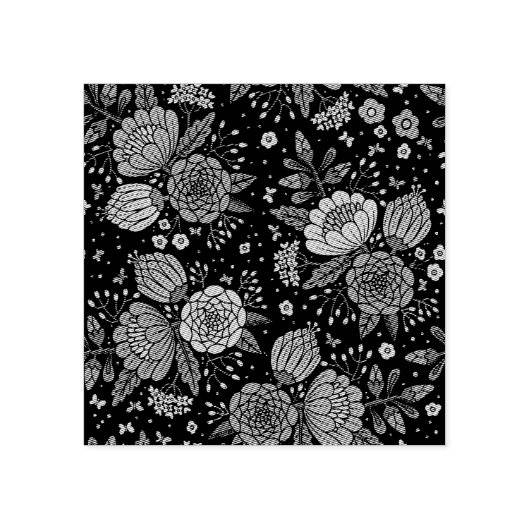 bloem rubberstempel (Afrduk)