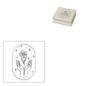 Bloem Rubberstempel (Gestempeld)
