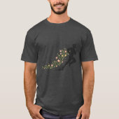 Bloem Runner Silhouet Esthetisch Bloem Ontwerp  T-shirt (Voorkant)