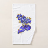 Bloem Saffier Vlinder Bad Handdoek (Handdoek)