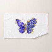 Bloem Saffier Vlinder Bad Handdoek (Handdoek)