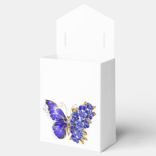 Bloem Saffier Vlinder Bedankdoosjes (Geopend)