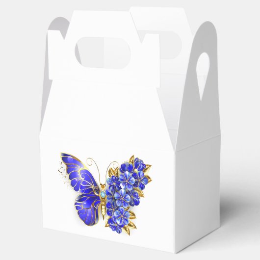 Bloem Saffier Vlinder Bedankdoosjes (Geopend)