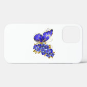 Bloem Saffier Vlinder Case-Mate iPhone Case (Achterkant (horizontaal))