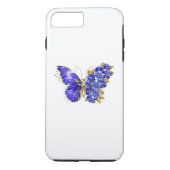 Bloem Saffier Vlinder Case-Mate iPhone Case (Achterkant)